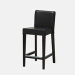 Bar stool with backrest, brown-black